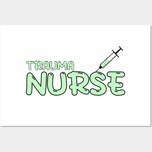 Trauma Nurse Green Posters and Art